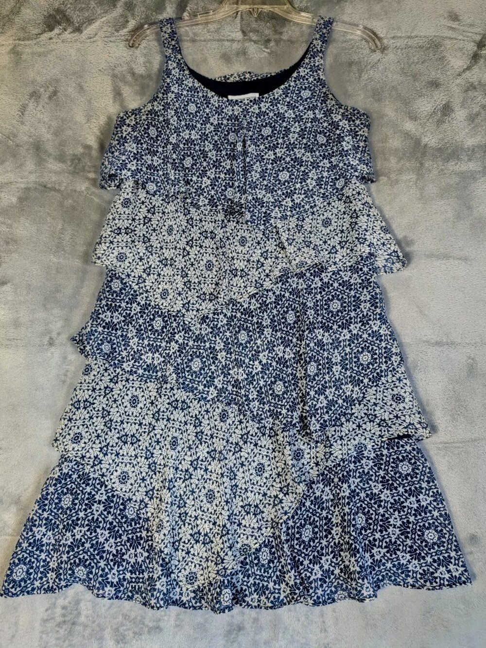 Bethany Sleeveless Layered Tiered Ruffles Short Dress 6P Cottage Core‎ Boho Y2K